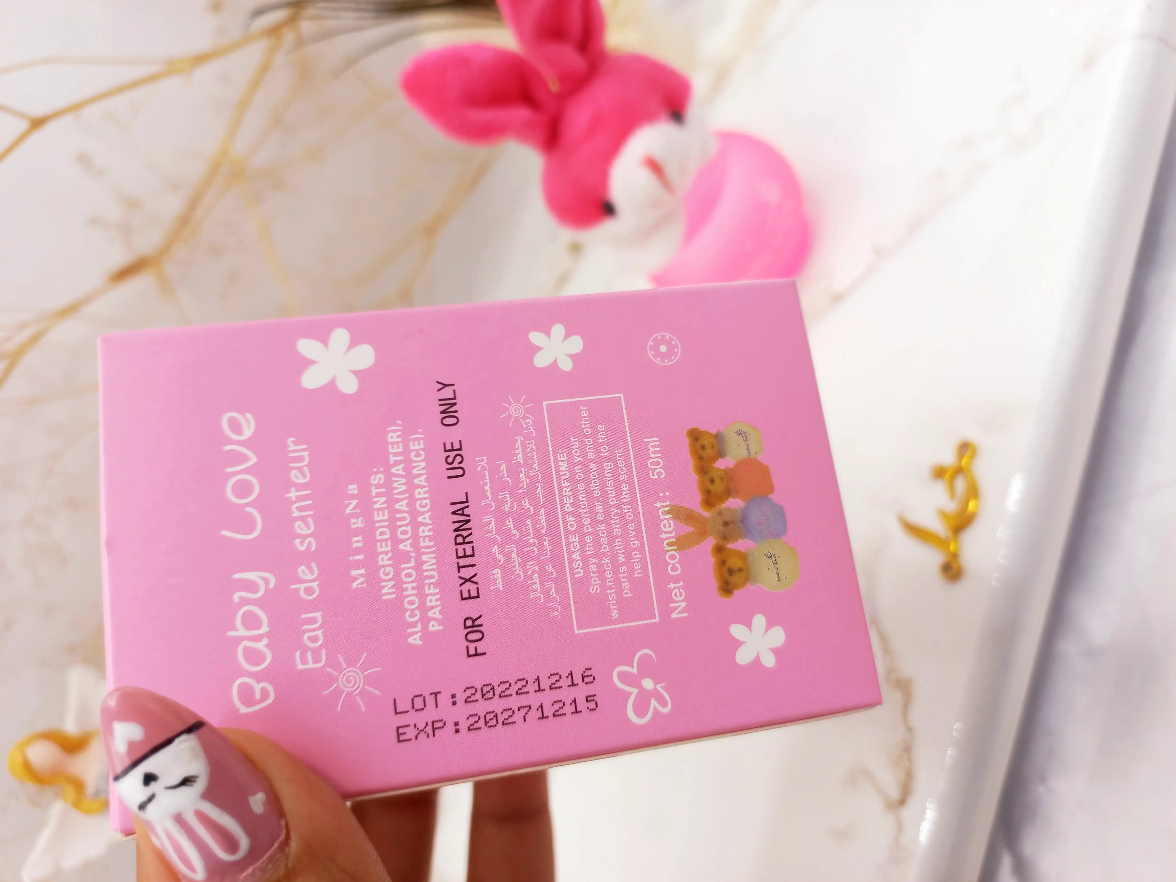 ادکلن عروسکی کودک مدل خرگوش سرخابی 50 میل کد 14417