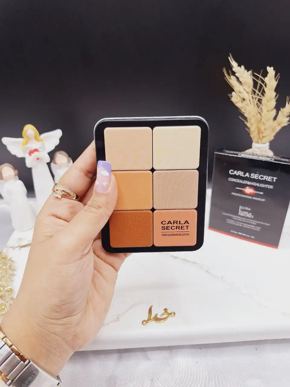 پالت رژگونه و کانتور 12 رنگ برند  کارلا سکرت Carla Secretکد E130_4
